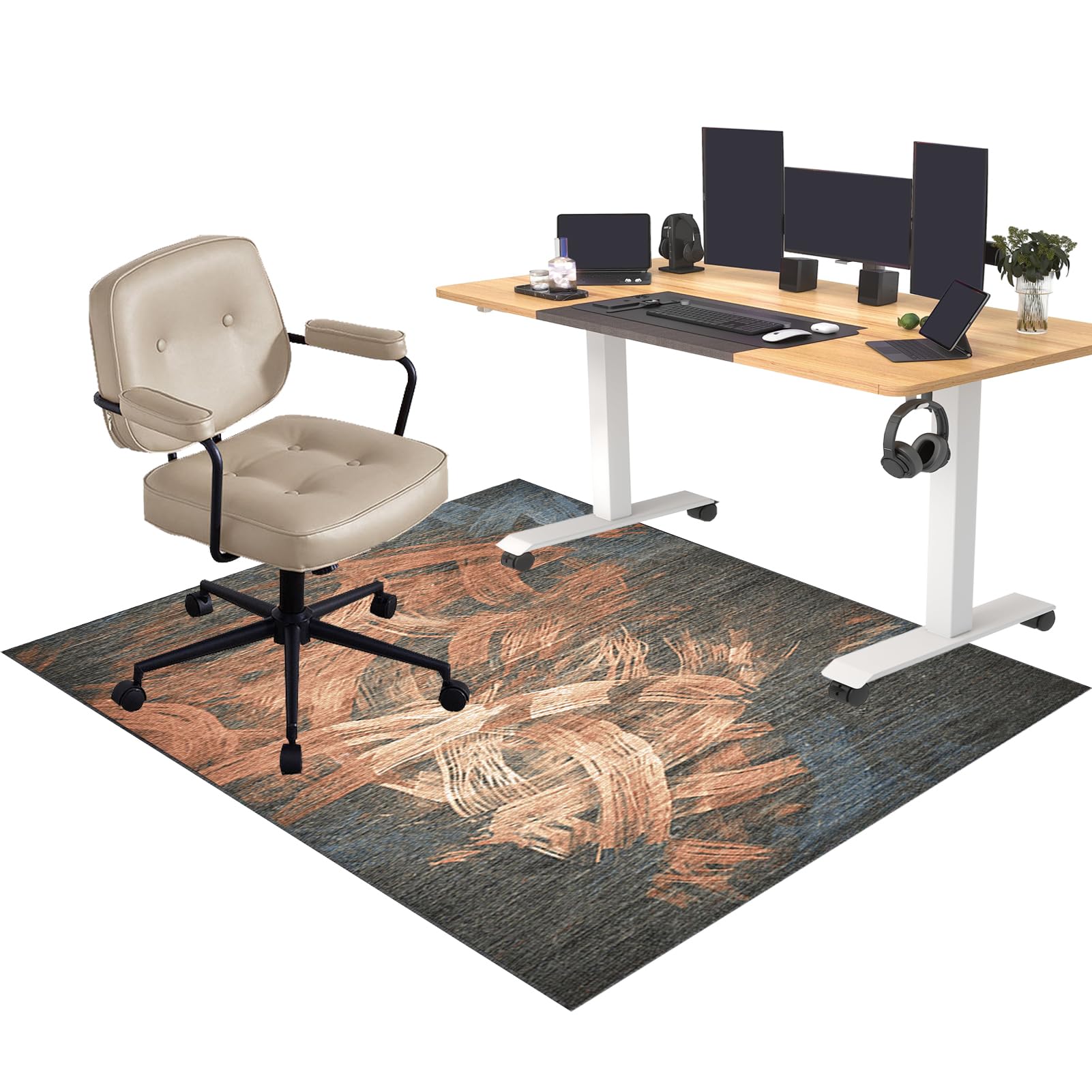 Tappeto Per Sedia Da Ufficio/Gaming 120x150 Cm - Antiscivolo, Salvapavimento Per Sedie Con Ruote, Spessore 4mm - Foto 3