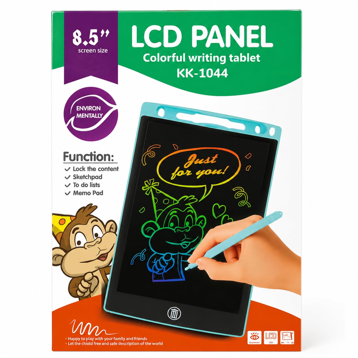 LCD Writing Tablet for Kids & Adults Colorful Screen Drawing Pad with Stylus One Click Erase Screen Lock Reusable Paperless Writing & Doodle Board-picture-22