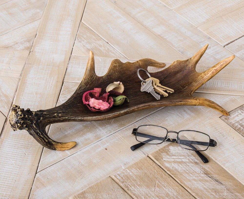 Amazon.com: BLACK FOREST DECOR Moose Antler Resin Tray - Rustic