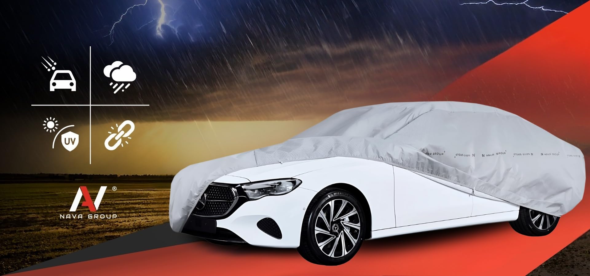 Pokrowiec przeciwgradowy na samochód antygradowy 7mm auto grad Sedan XL 505-530