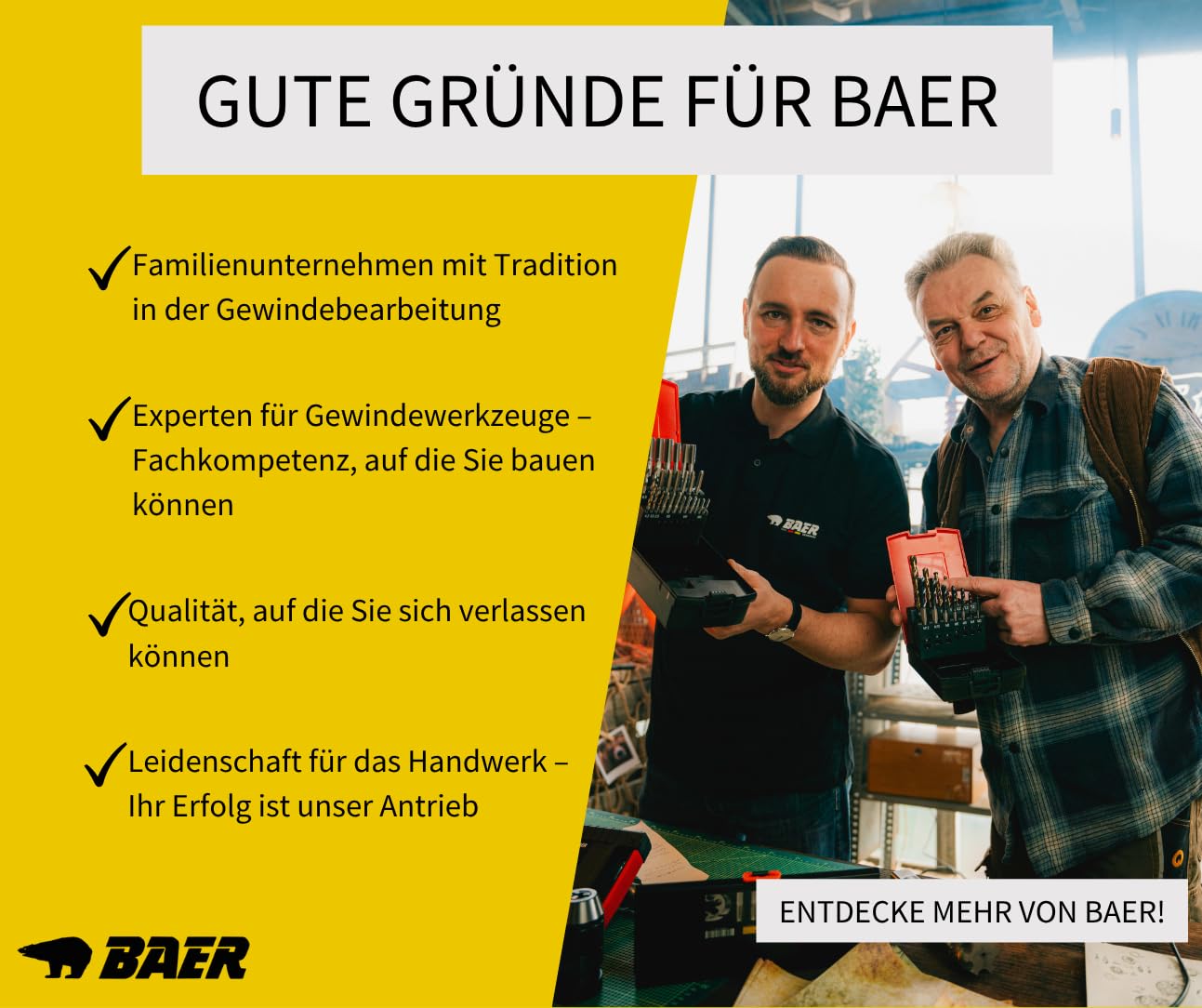 BAER Stufenbohrer Set 4-30 mm (4-12) (4-20) (6-30), HSS-TiAlN, Kegelbohrer, Schälbohrer, Konusbohrer, Baustähle, CrNi-Stähle, NE-Metalle & Edelstähle bis 6mm Stärke