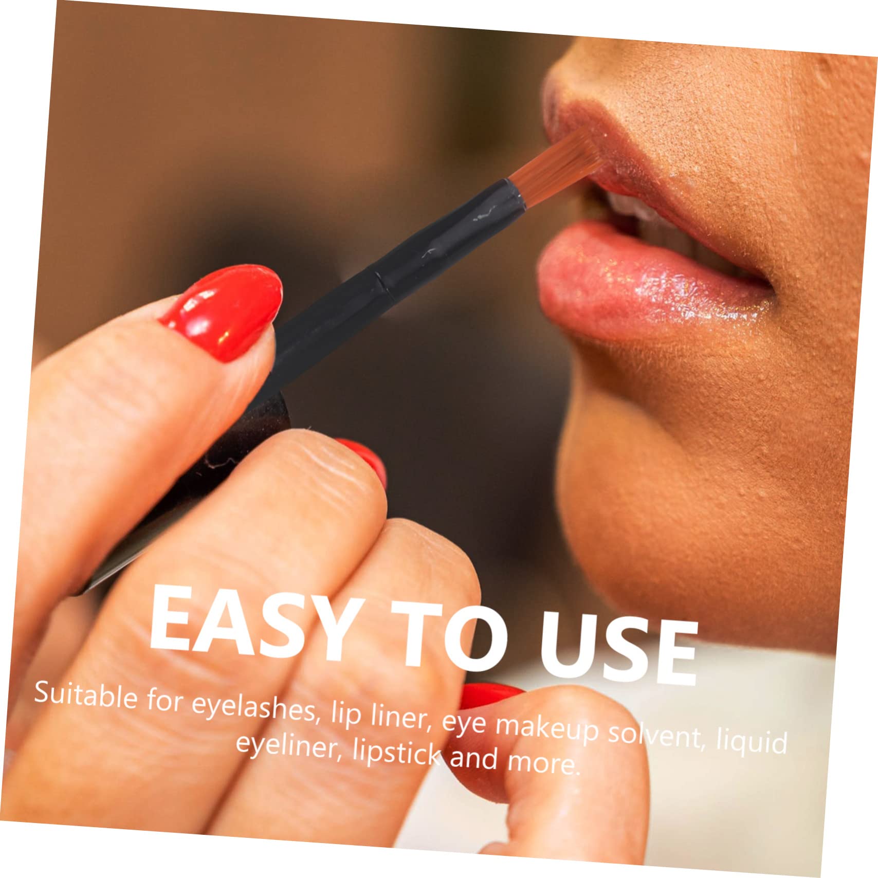 Beavorty 500stücke Mini Lippenstiftapplikatoren Künstlichen Fasern Tragbare Make-up-pinsel Für Präzise Lippen Und Augen-make-up-anwendungen Für Täglichen Und Professionellen Gebrauch