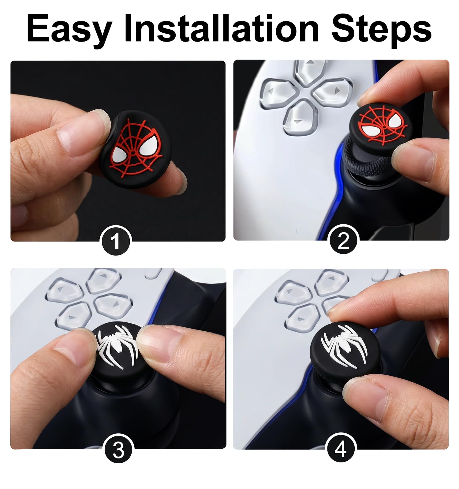 Anti-Slip Thumb Grips Caps for PS5 Portal Controller Silicone Thumbstick Cover Replacements Accessories — view 6