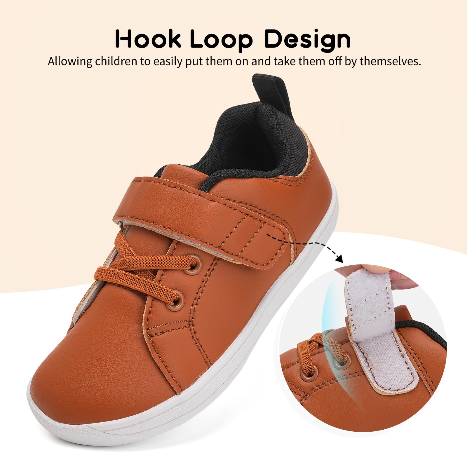 Calzado Descalzos Niños Niñas Amplia para Barefoot Exterior Interio Ligeros y Deporte Transpirables Zapatillas de Trail Minimalistas(Marrón, 26EU)
