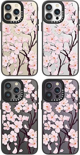 Miniatura 7 de casevivid Funda compatible con iPhone 14 Pro, bonita estética, duradera y a la moda, divertida funda para teléfono, diseño de flor de cerezo