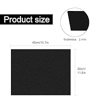 Vista 2 de Hoja de plástico ABS, 12 x 16 x 1/8 pulgadas de grosor, negro, moldeable para proyectos de bricolaje y decoración del hogar