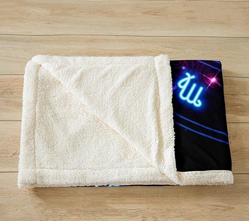 Miniatura 3 de Manfei Aries - Manta de cama de 12 constelaciones para niños y niñas, decoración de habitación, manta del zodiaco de astrología occidental para Gris