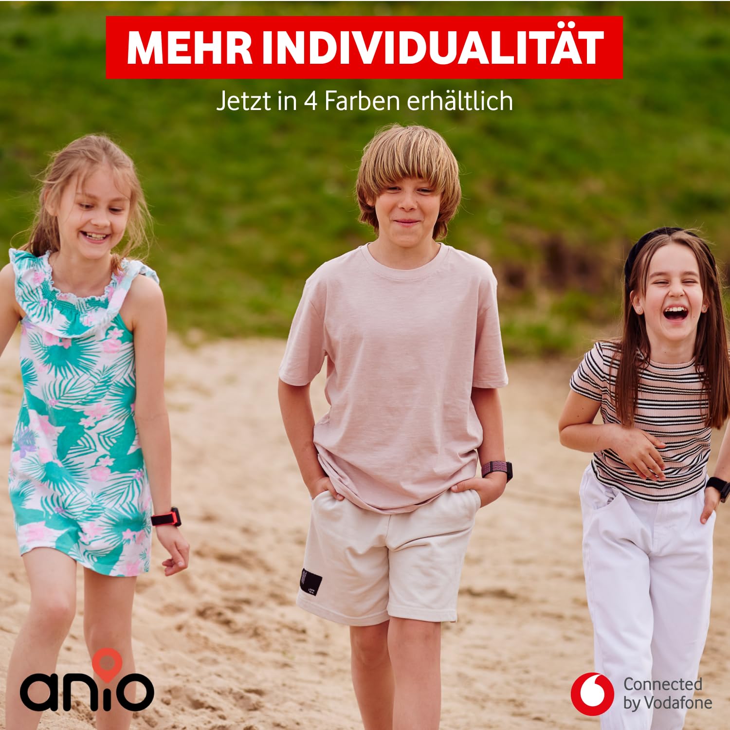 Vodafone ANIO 5 s Smartwatch Kinderuhr in Blau SIM | 50€ Amazon-Gutschein nach SIM-Registrierung | GPS-Tracking, SOS-Knopf, Schulmodus, Anrufe | Eltern-App