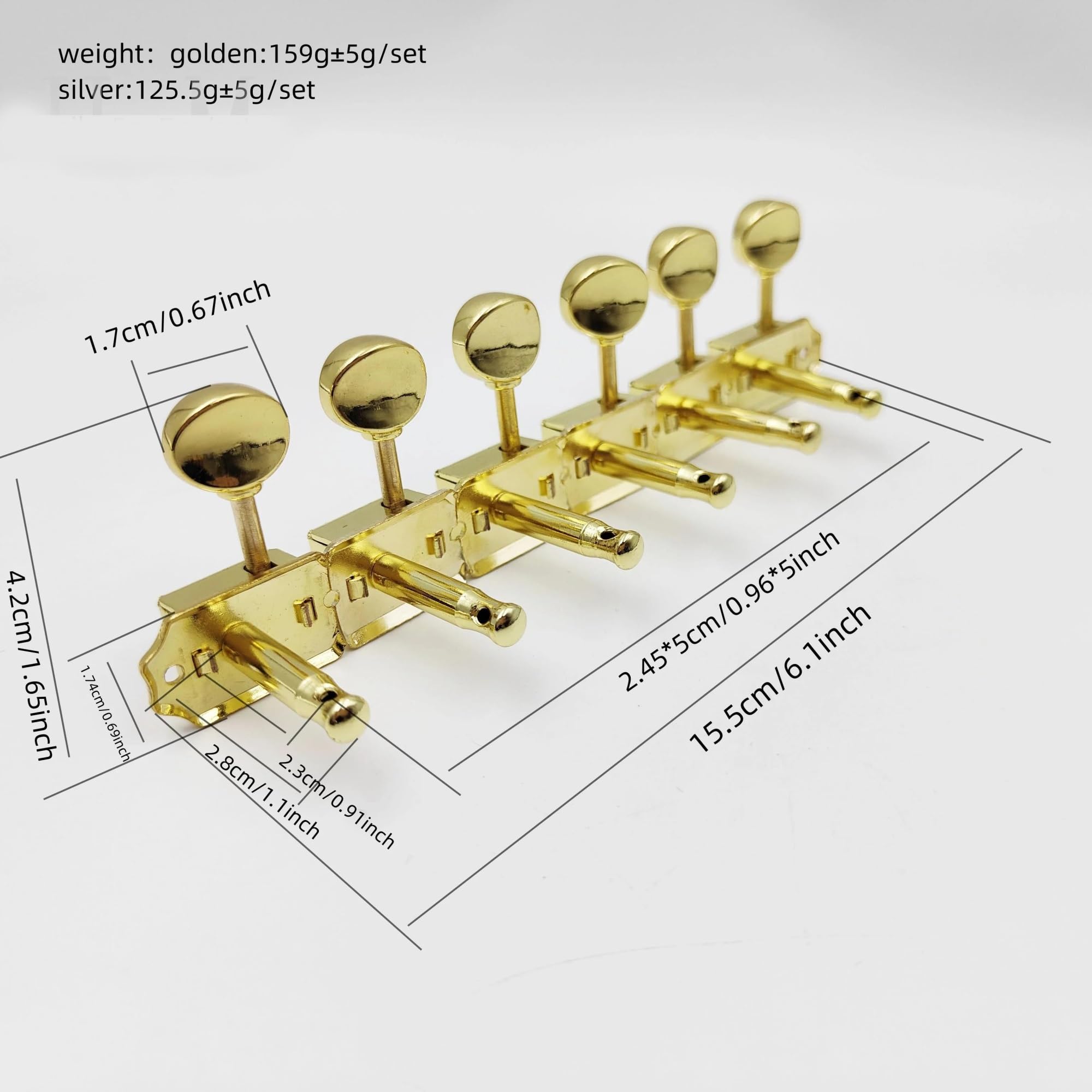 Clavijas De Afinación Metal Semicerradas Para Accesorios Guitarra Eléctrica ST SQ Clavijas Guitarra(Gold)
