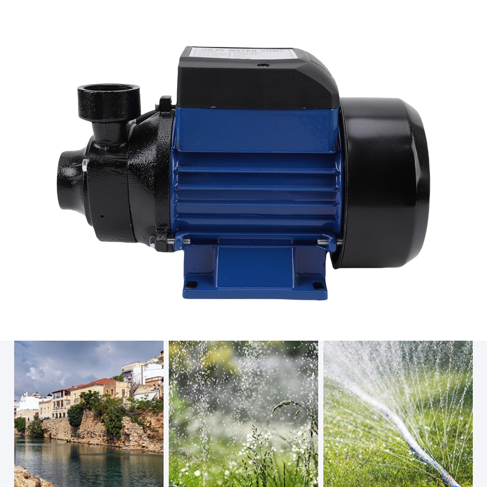 AUNMAS Pompy Wodne 24 V, Pompa do Przetaczania Wody o Wysokim Udźwigu ze Stopu Aluminium, Idealna do Nawadniania W Domu i zastosowań Rolniczych, Moc 230 W, wysokość Podnoszenia 25 M