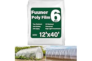 Fuuner Greenhouse Plastic Sheeting 12x40FT