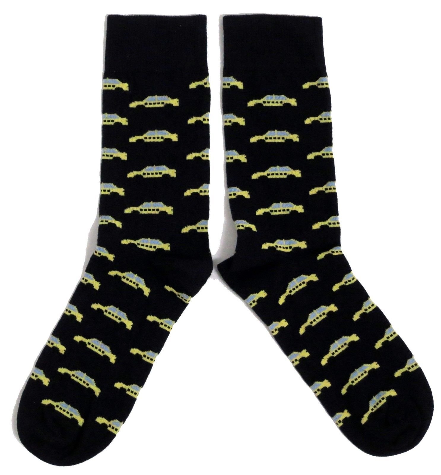 Mens Yellow Taxi Cab Black Socks UK 6-11 / Eur 39-45 / USA 7-12