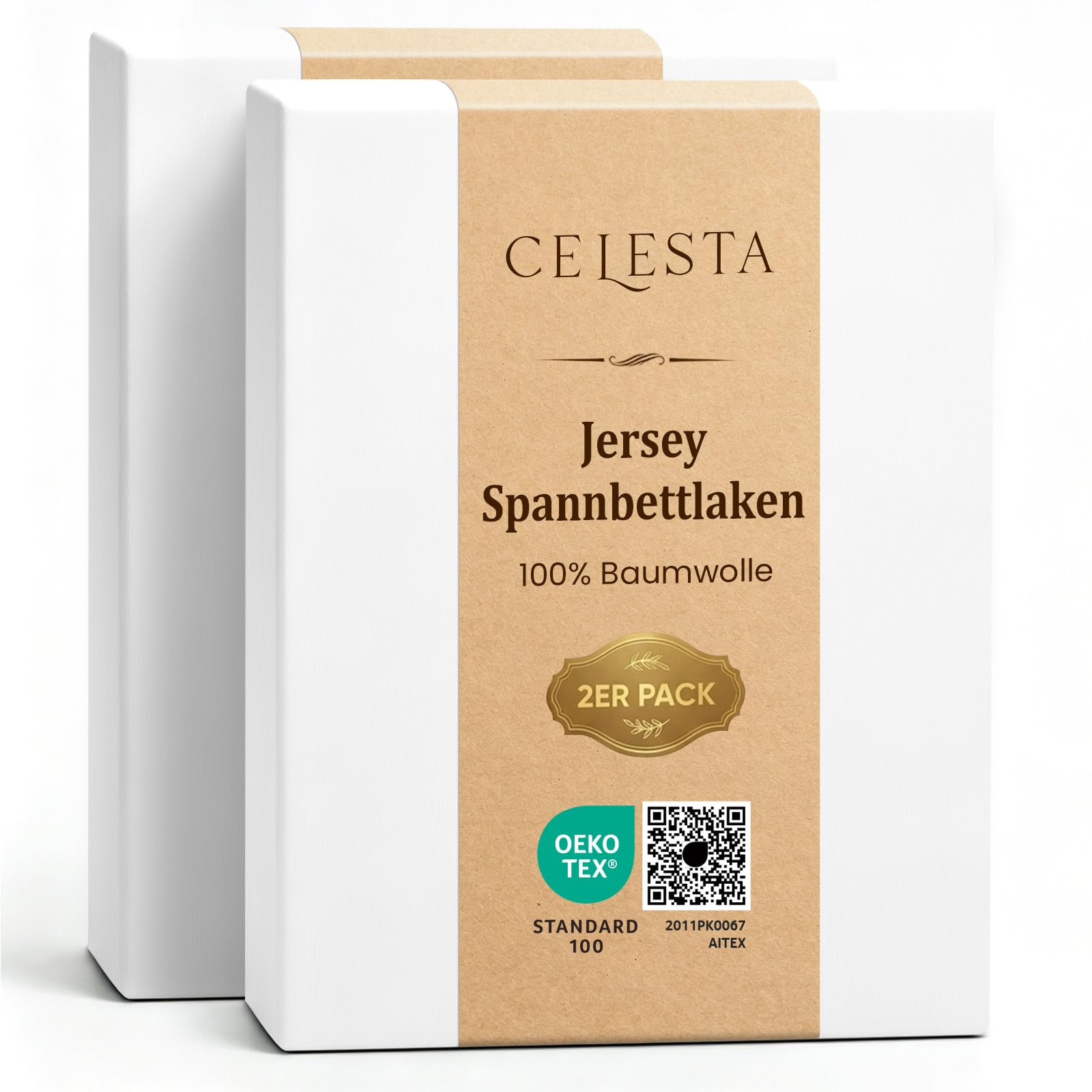 CELESTA FBM Spannbetttuch - Bettlaken 100% Baumwolle