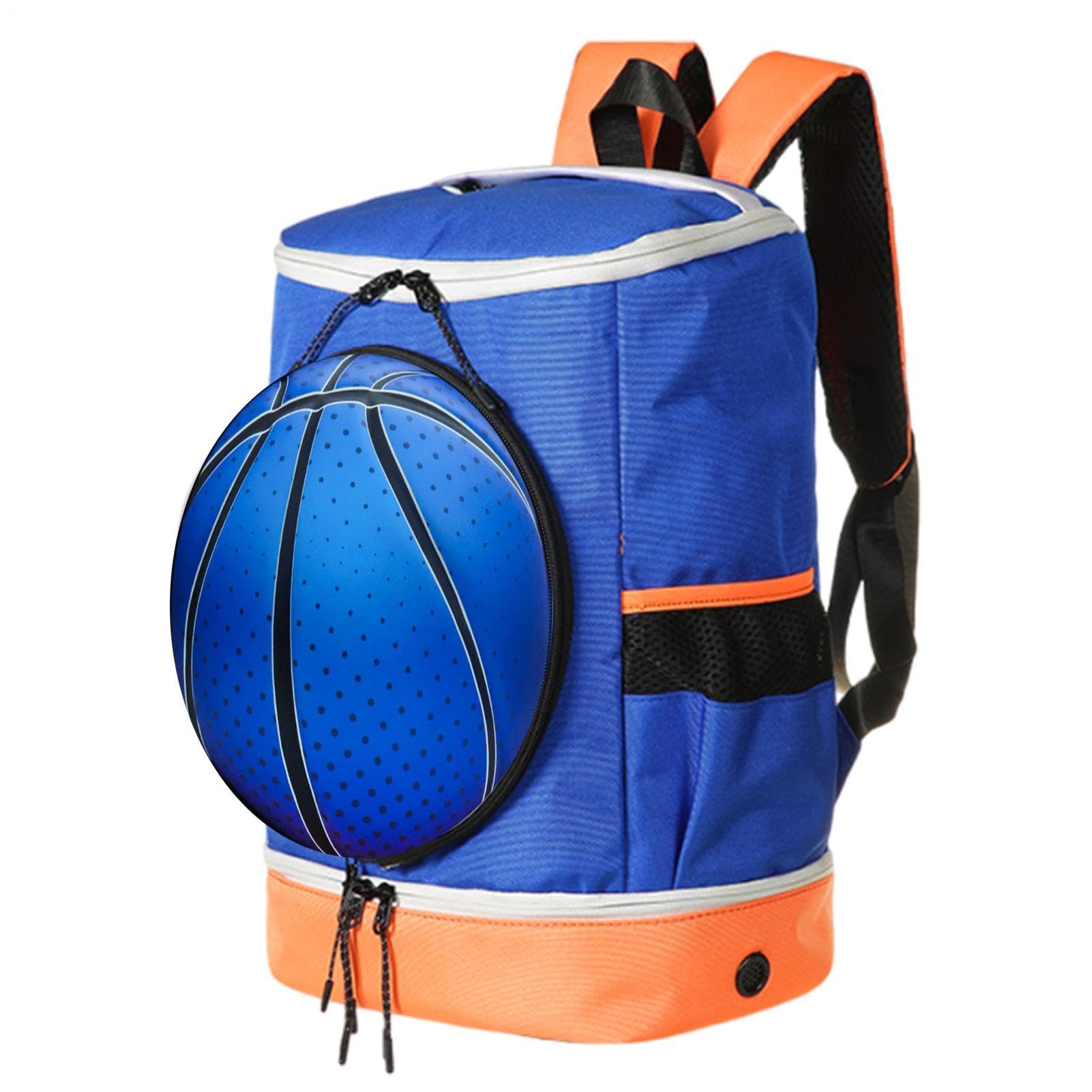 Jugend-Fußball-Rucksack, Fußball-Ball-Rucksack Sporttasche mit großem | Aufbewahrungstasche Sporttasche für Basketball, Volleyball, Fußball, Training, Reisen, Schule, Fitnessstudi