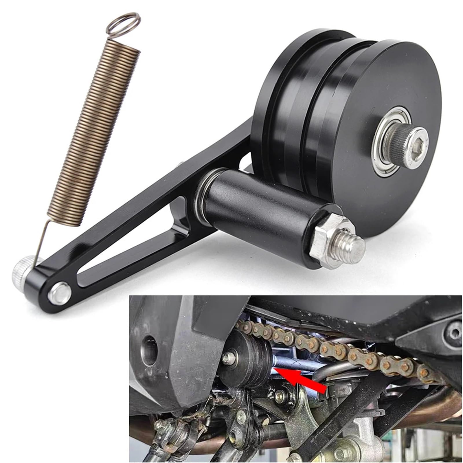 Tendicatena Distribuzione Ruote di Guida per tendicatena, puleggia, Rullo di Regolazione della Tensione della Catena, Strumenti Adatti per Honda Forza 750 X ADV 750 Tendicatena