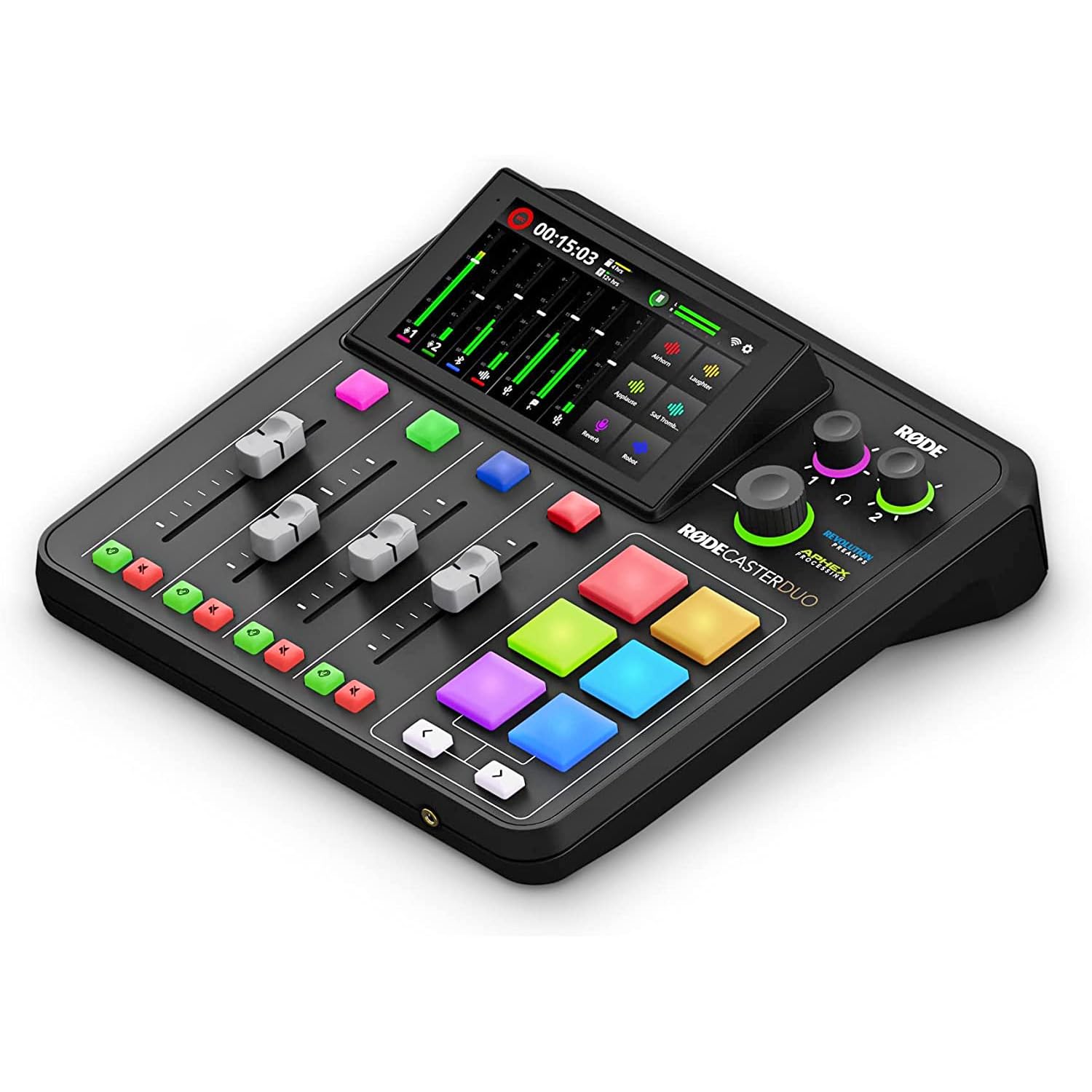 Rode Rodecaster Duo Audio Production Studio pour podcasts, streaming, création de contenu + casque Keepdrum