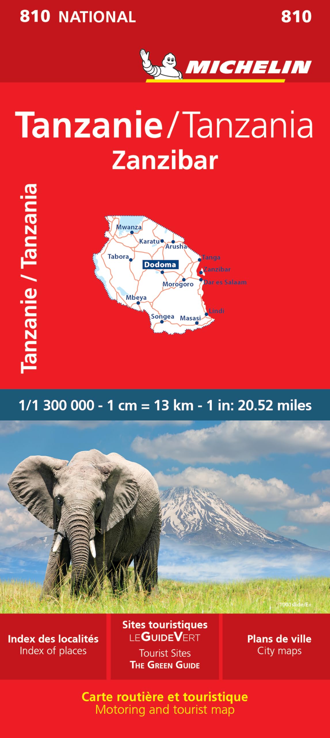 Tanzania & Zanzibar - Michelin National Map 810: Map