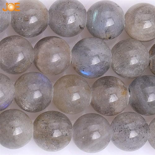 Miniatura 9 de JOE FOREMAN Cuentas de labradorita para hacer joyas, piedras preciosas naturales semipreciosas de 0.551 in, redondas de 15 pulgadas
