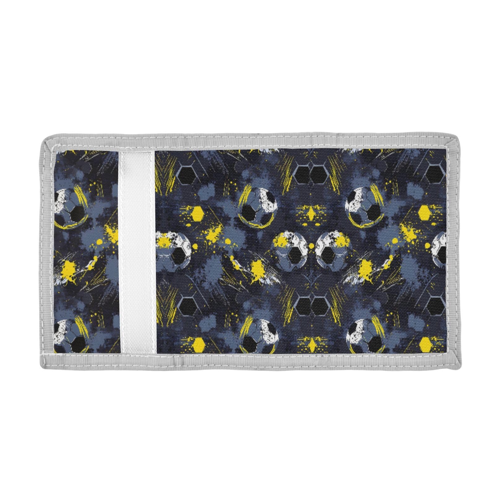 ALAZA Kids Wallets for Boys Girls Toddler Trifold Wallet Children Small Grunge Football with Zipper Coin Pocket