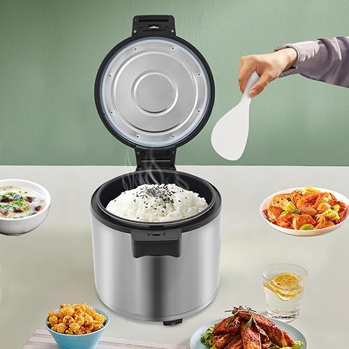 Miniatura 4 de Rice Warmer, 23L6 Gallon Rice Warmer Commercial Constant Temperature Rice Warmer with Spoon Non-Stick Inner Pot for Restaurant Party Family, Warm
