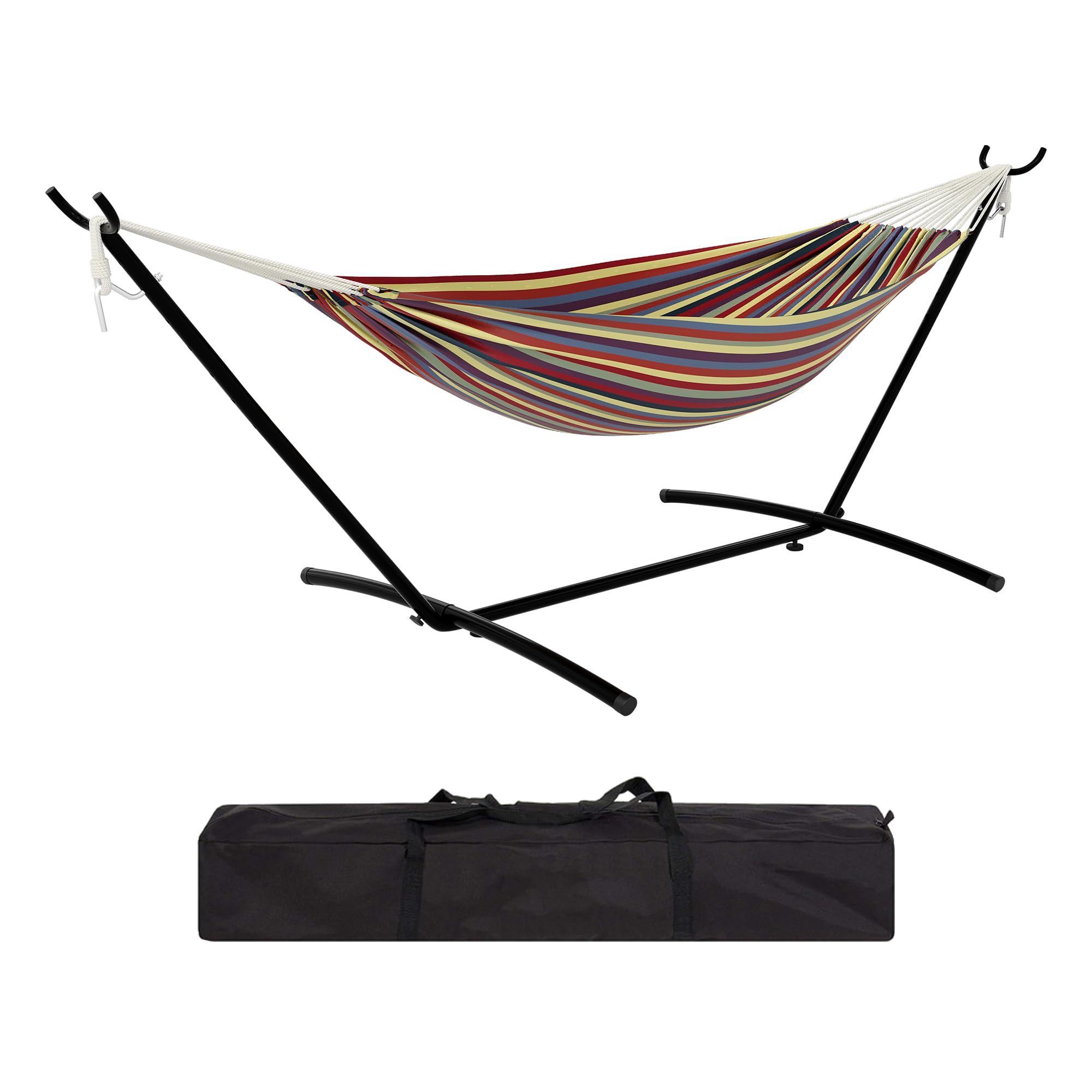 Hammock with Stand Heavys Duty 500 LBS Capacity Portable Hammock Set for Outdoors Indoors Patio Garden and Camping