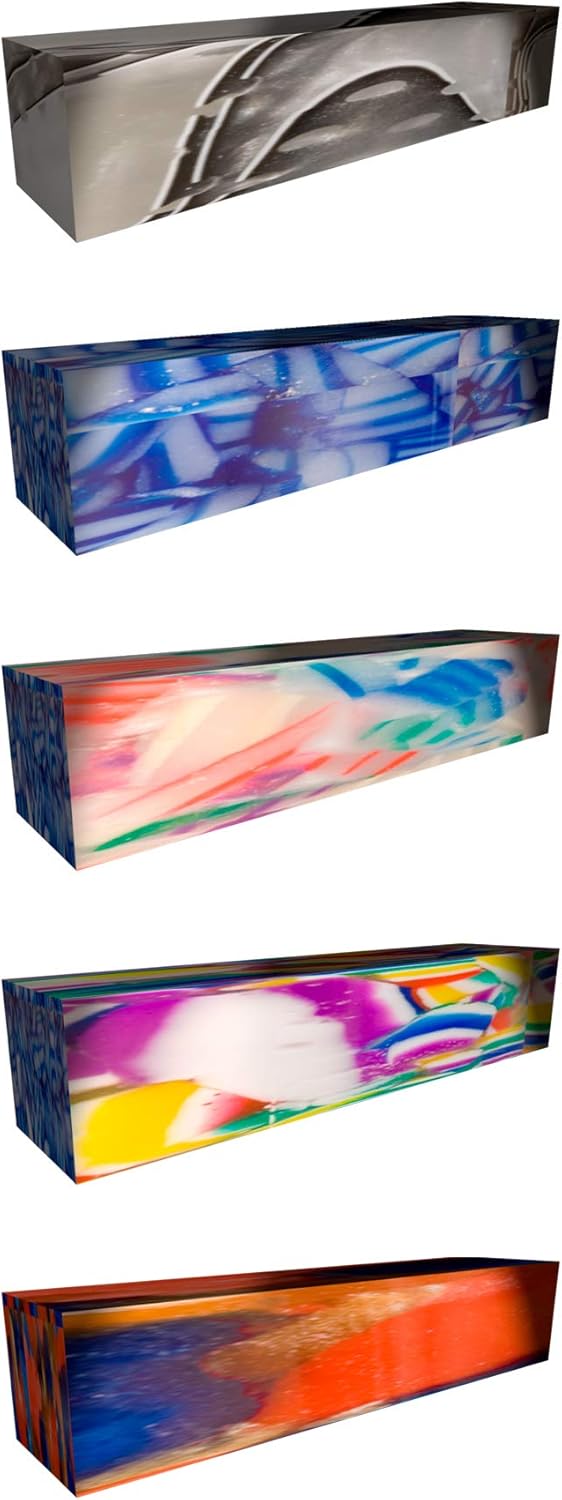Peachtree Woodworking Supply Color Splash Acrylic Resin Pen Blank 3/4" x 3/4" x 5"Patterns May Slightly Vary