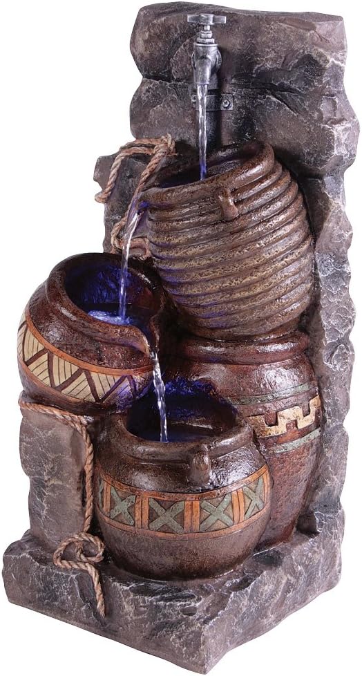 Easy Fountain Pouring Pot Wall Includes Lights