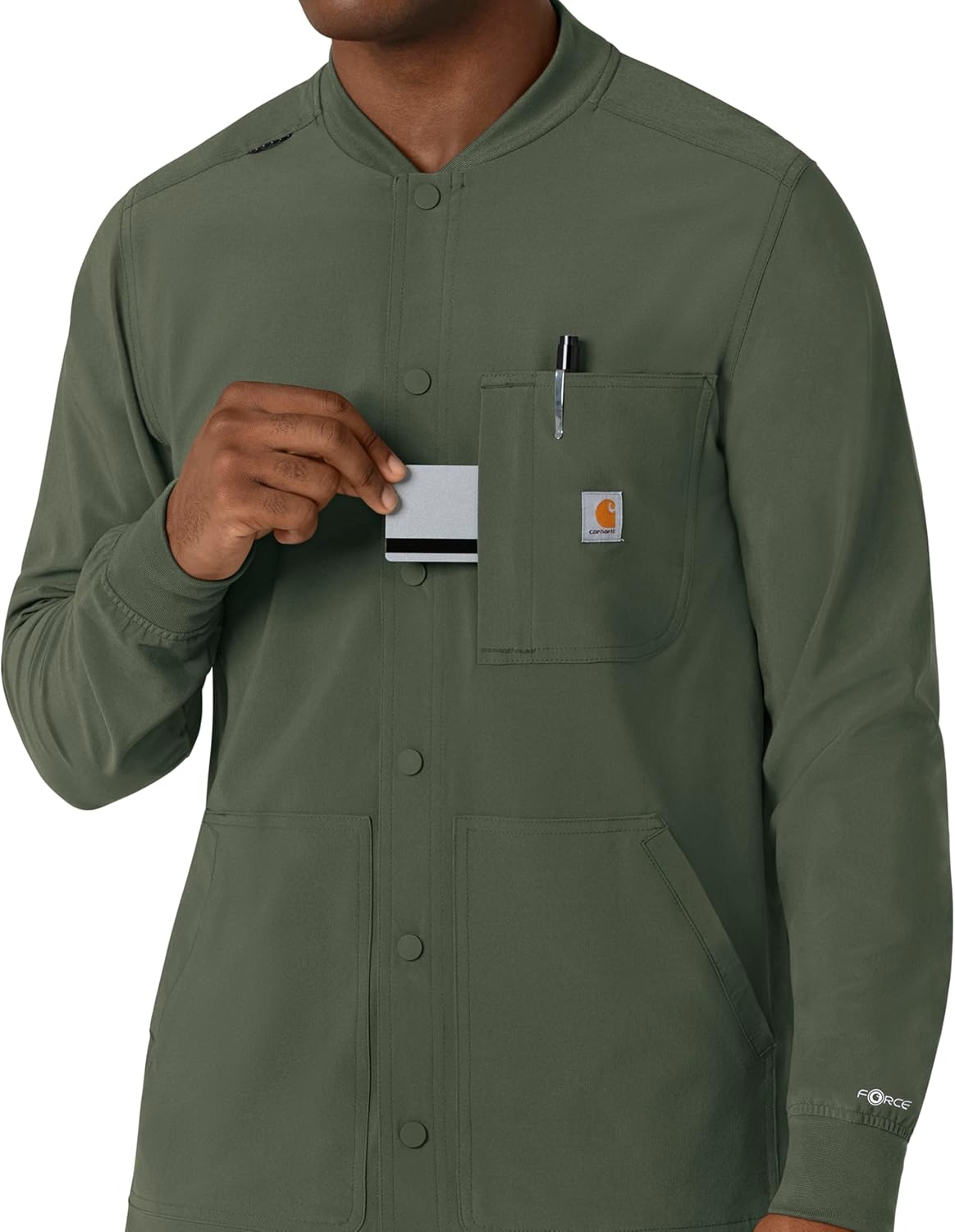 Carhartt Men's Shirt Jacket - Olive, XL - Image 11