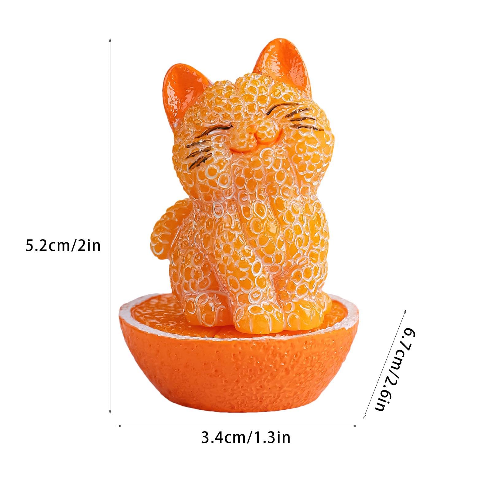 Amazon.co.jp: lanliflying オレンジ猫像 - チャーミングな猫の置物