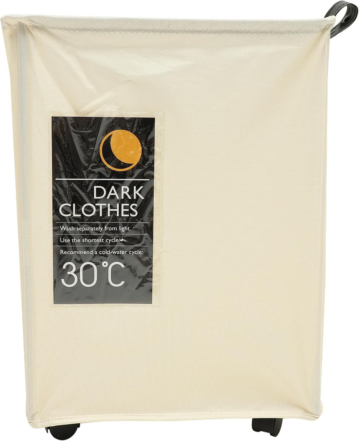 KICHOUSE Folding Laundry Basket 60l with Wheels Lightweight Collapsible Laundry Hamper Sturdy Fabric Pu Leather Handles for Bedroom Storage