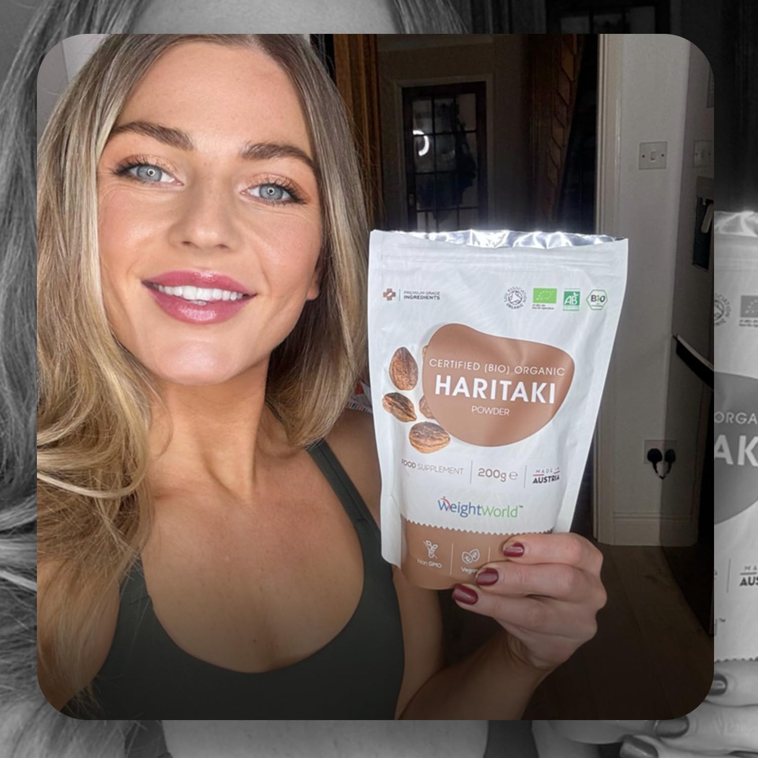 Haritaki Bio en Poudre 200g Poudre Ayurvedique Vegan Alternative à Triphala et Guggul, Certifiée Agriculture Biologique et Testée en Laboratoire, Source de Vitamines, Calcium, Fer, Terminalia Chebula