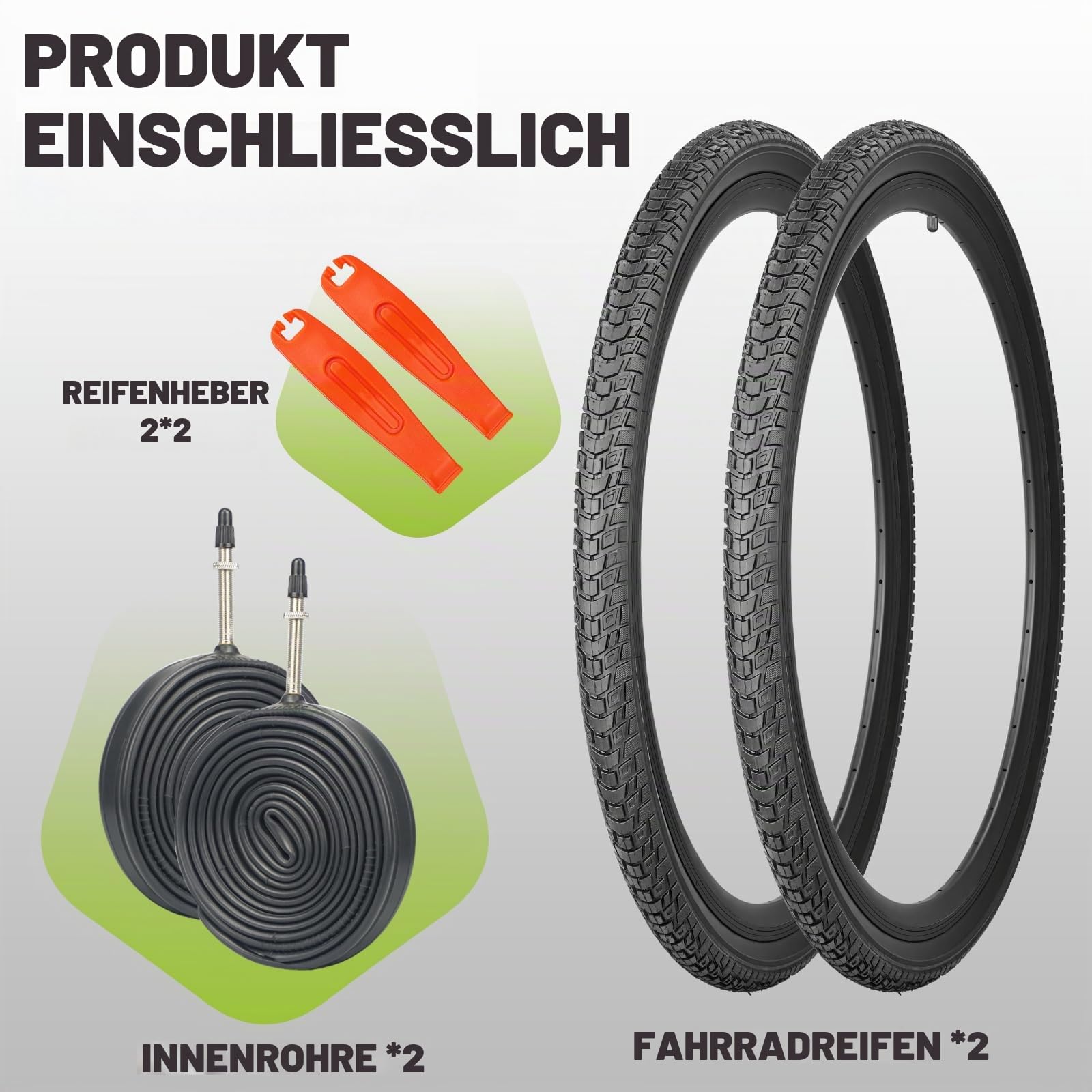 MEGHNA 28x1.5/28x1.75 Fahrradreifen Gravel Reifen Set