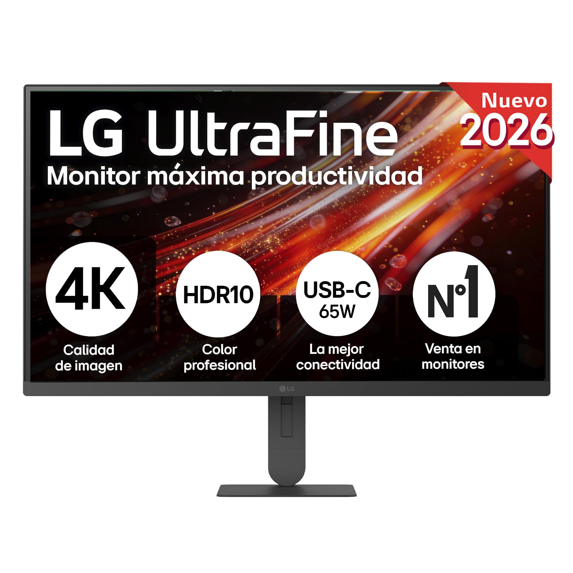 LG Monitor Ultrafine 27U730B-B - 27'', UHD (3840 x 2160), IPS, Negro | altura ajustable, Inclinación / Altura, DCI-P3 90%, UHD 4K (3840 x 2160), HDR10, HDMI 2,0