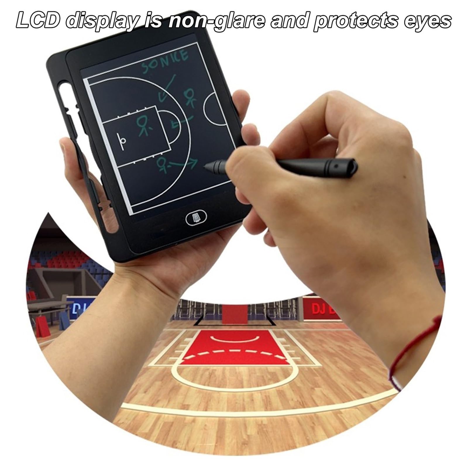 Pizarra LCD para Entrenamiento de Fútbol, ​​Pizarra Táctica para Baloncesto