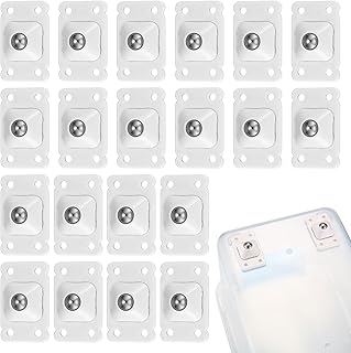 20 Pcs Self Adhesive Caster Wheels, Mini Sticky Swivel Casters Wheels, 360 Degree Rotation Universal Stainless Steel Paste Type Wheel Pulley, for Bins Boxes Small Furniture Trash Can Caster