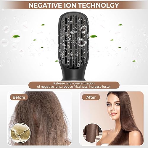 Miniatura 6 de Cepillo secador de pelo 6 en 1, cepillo secador de pelo desmontable, rizador de aire, rizador de aire envolvente, rizador caliente de torsión