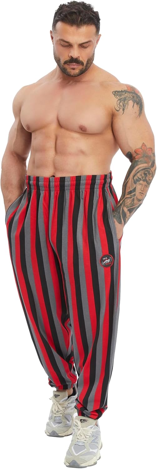 BGSM Men's Cotton Loose Fit 100% Cotton Jogger with Pockets, Baggy Gym and Workout Sweatpants