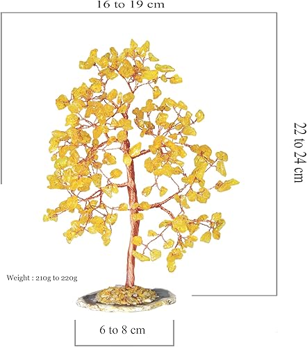 Miniatura 4 de ARADVED Árbol de la vida de cristal, árbol de cristales curativos de citrino para energía positiva, decoración de Feng Shui hecha a mano para el