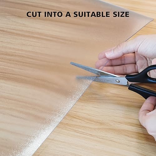 Miniatura 4 de Tapete transparente para silla, 3 x 5 pies para el hogar, protector de suelo duro antideslizante duradero, tapete impermeable de PVC para cocina,