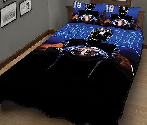 Miniatura 2 de Juego de edredón de fútbol personalizado, edredón de fútbol para niños, tamaño King, Queen y Twin, edredón de ropa de cama deportiva, ultra suave,