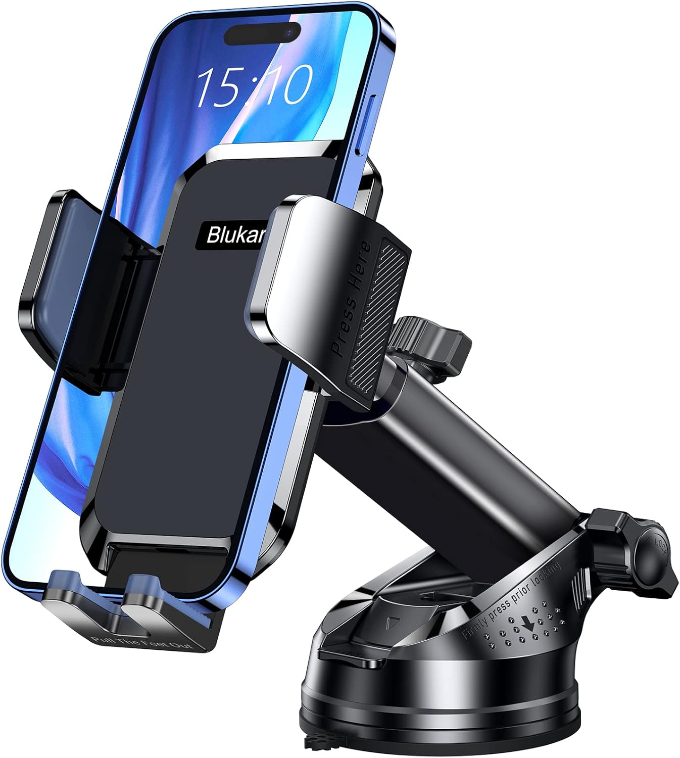 Blukar Car Phone Holder, Adjustable Car Phone Mount 360° Rotation for Car Dashboard/Windscreen