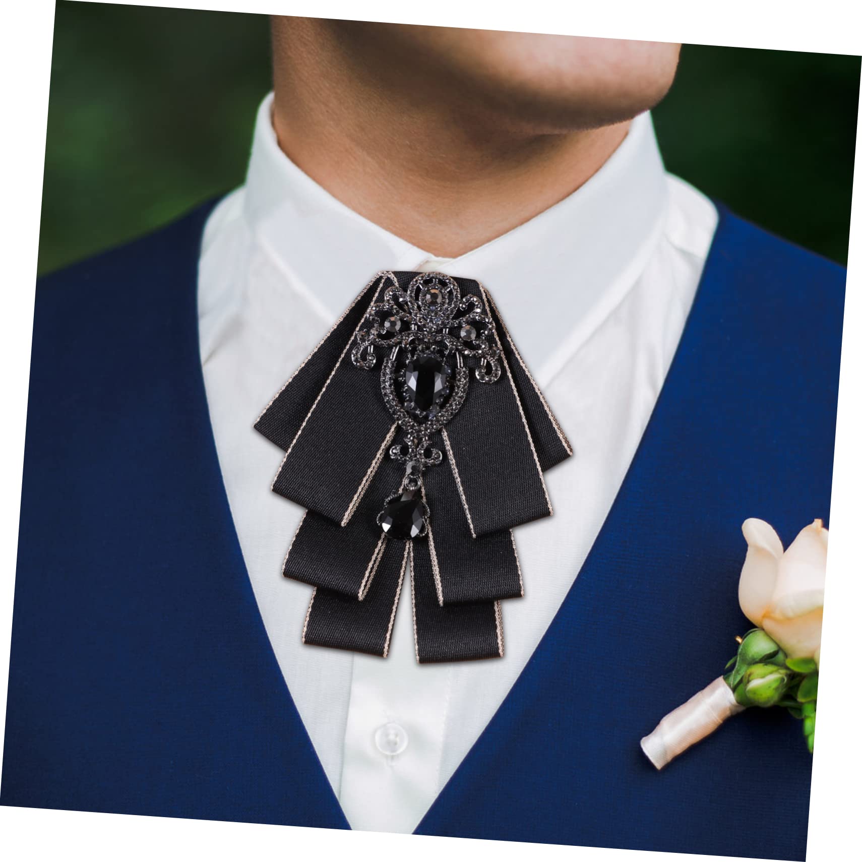 GALPADA 5piezas Corbata De Pajarita Para Novio Rhinestone Accesorio Elegante Para Bodas Para Ceremonias y Eventos Formales Diseño Simple y Distinguido
