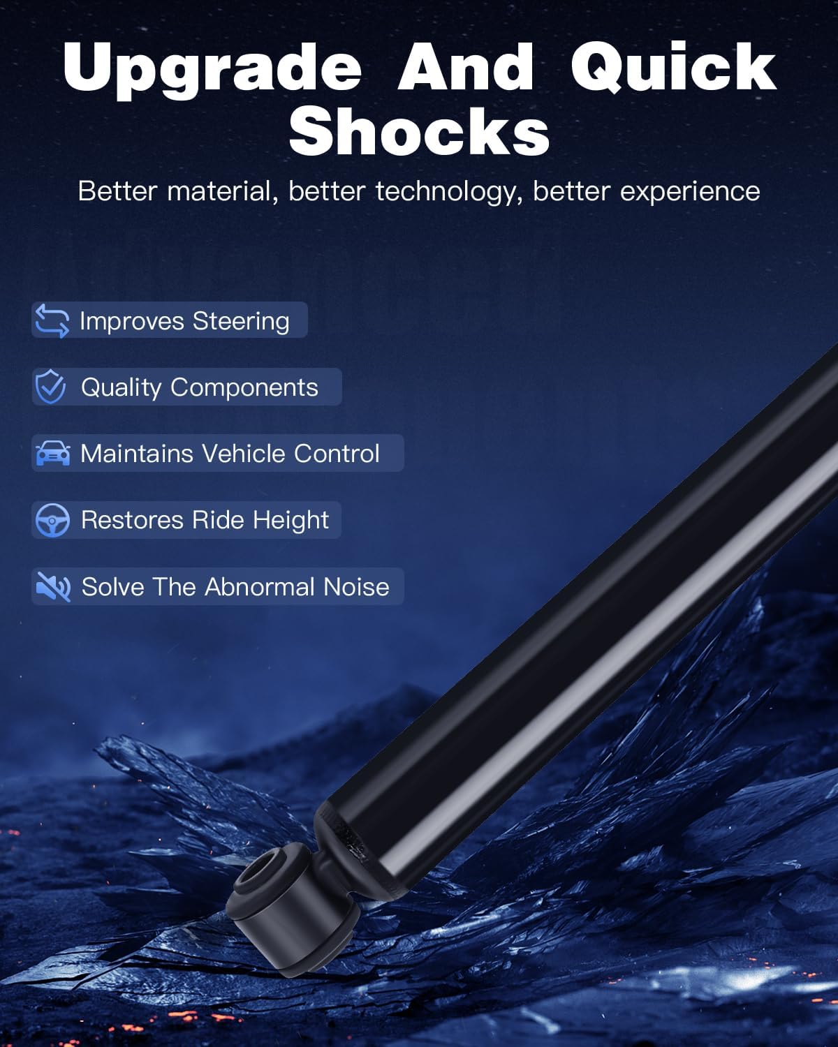 ECCPP shock Struts shock absorbers for 1987-2005 for Chevrolet Blazer,1982-2003 for Chevrolet S10,1983-1994 for Chevrolet S10 Blazer shock Struts for 344041 344040 Front and Rear shocks