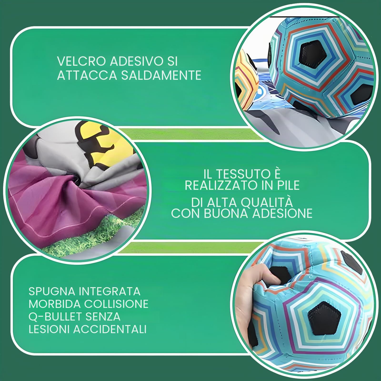 BINYI Set da Gioco con Pallone da Calcio per Bambini Porta da Calcio in Cortile per Interni ed Esterni con Palline in Velcro Porte da Calcio per Bambino di 3 4 5 6 7 8 Anni