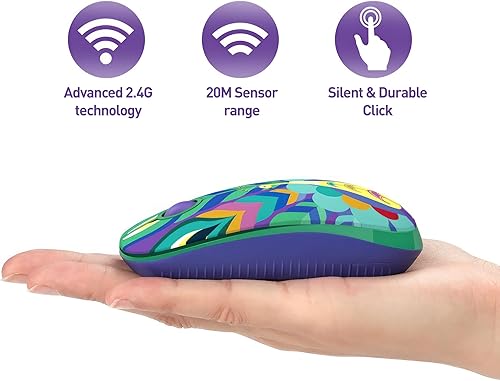 Miniatura 3 de TELLUR Mouse inalámbrico con receptor Nano USB 2.4 Ghz, mouse inalámbrico con clic silencioso, 1600 DPI, 3 botones, Plug & Play, diseño delgado y