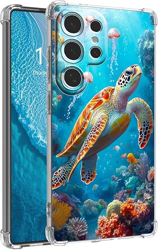 DISUOFEART for Samsung Galaxy S25 Ultra Case with Pattern Design, Sea Turtle in 