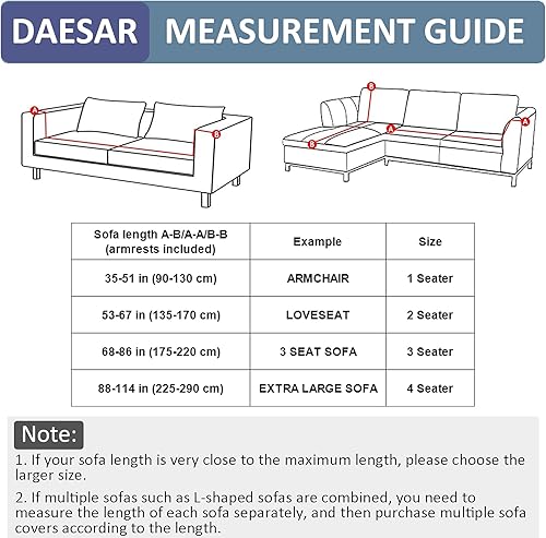 Miniatura 7 de Funda elástica para sofá de 3 plazas, color liso, color rojo rosa (poliéster de 3 plazas)