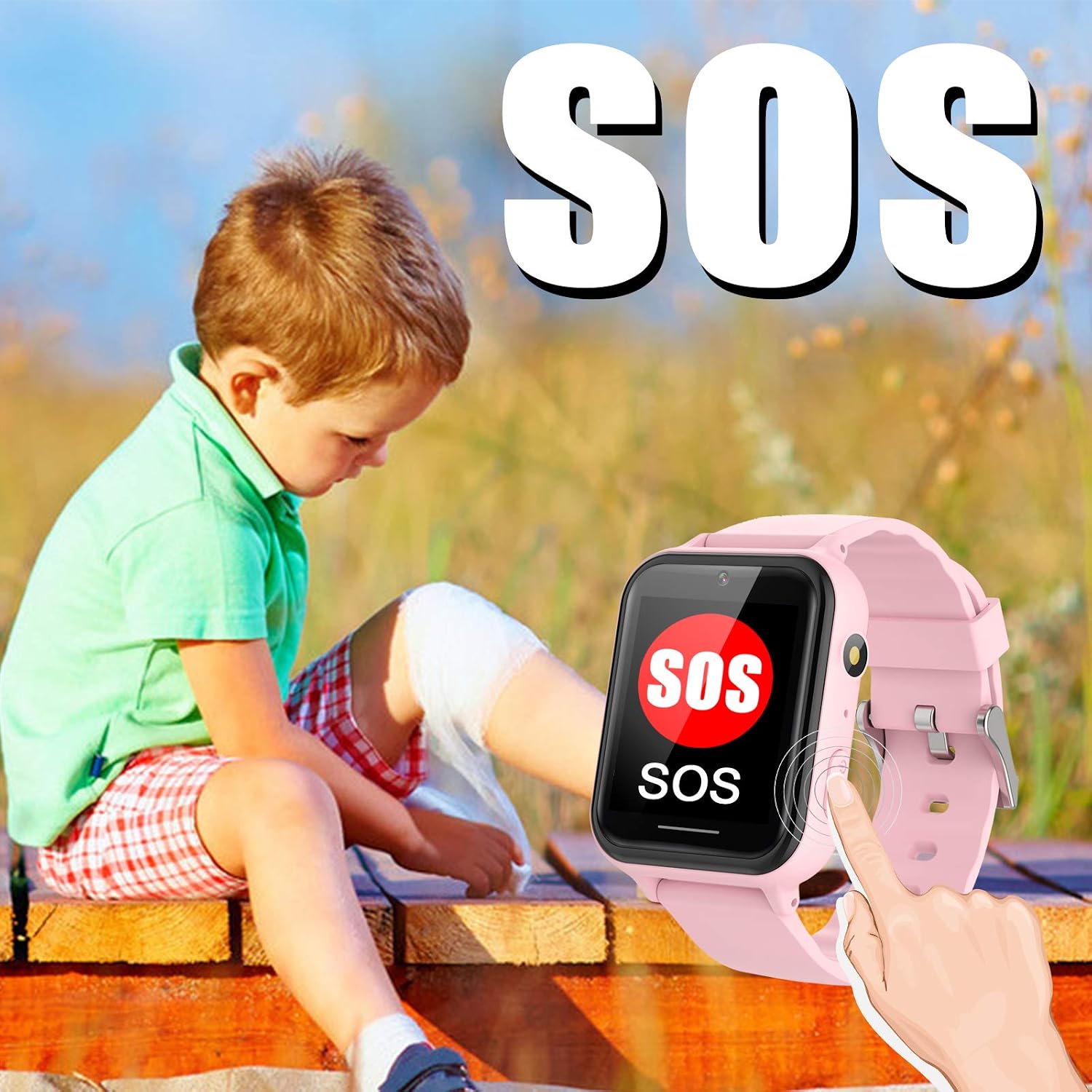 Buy PTHTECHUS Kids Smartwatch Phone - Smartwatch Kids Watch Phone Call SOS  Pedometer Video Recorder Flashlight MP3 Music 7 Games Alarm Clock, Gifts  for Girls 6-10 Years, Pink Online in Indonesia. B08XLZBVKB