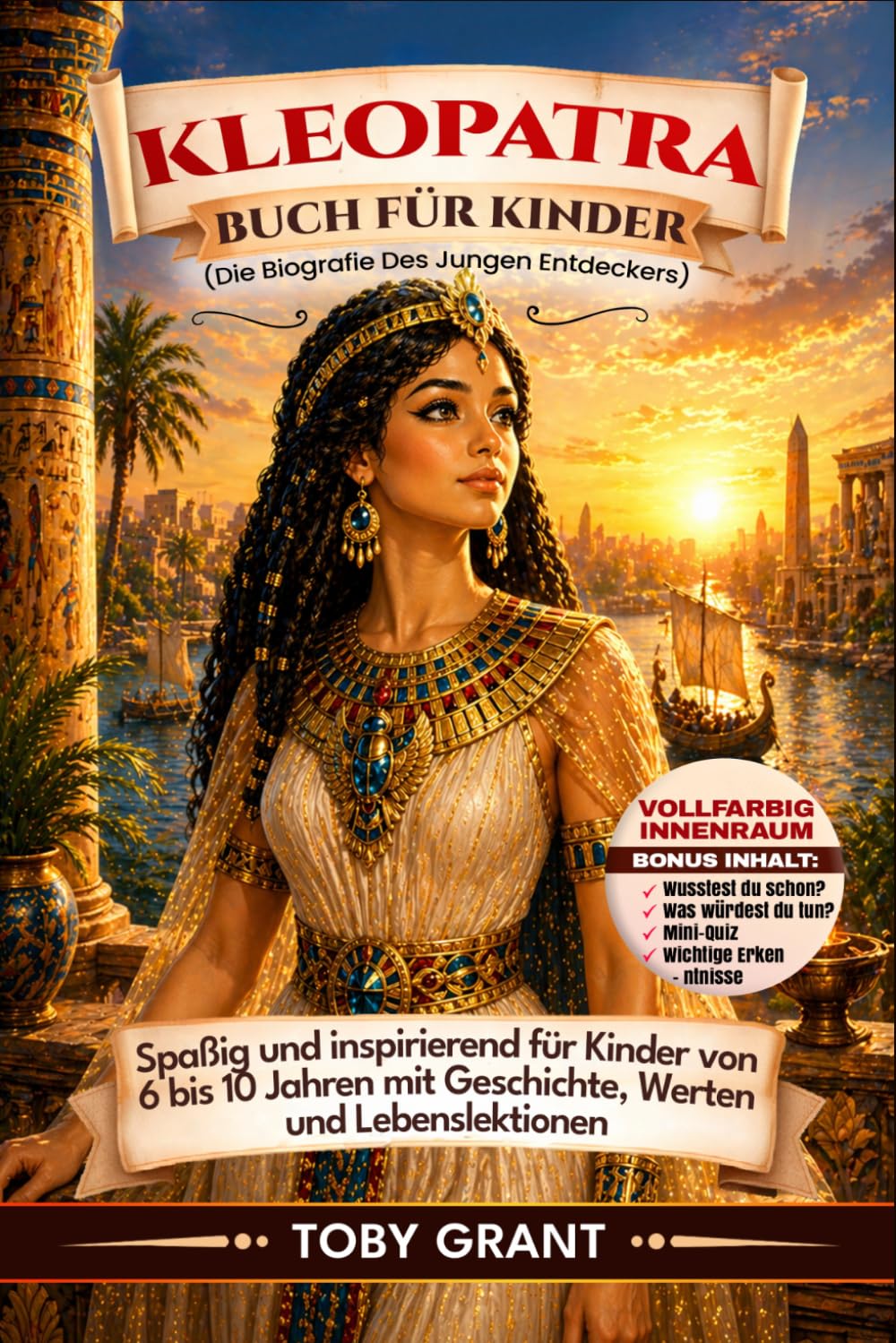 Kleopatra Buch Für Kinder (Die Biografie Des Jungen Entdeckers): Spaßig und inspirierend für Kinder von 6 bis 10 Jahren mit Geschichte, Werten und Lebenslektionen