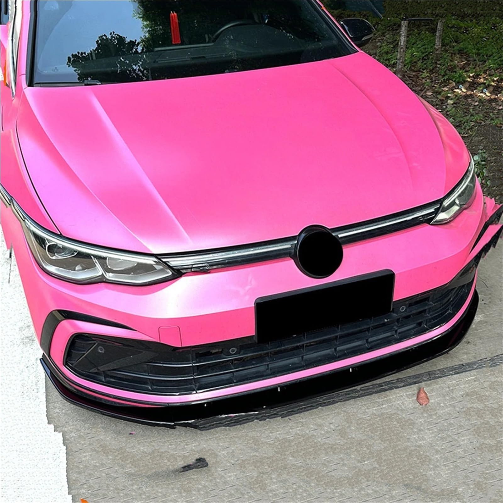 Spoiler dachowy tylny spojler Styl przedniego zderzaka Spoiler pasuje do VW Golf MK8 Golf8 GTIGTD GTE pasuje do R-Line 2020-2023 Dyfuzor Splitter Podbródek Ochraniacz(Carbon Look)